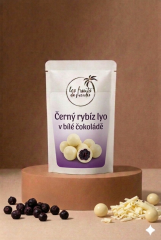 Černý rybíz lyo v bílé čokoládě 200 g